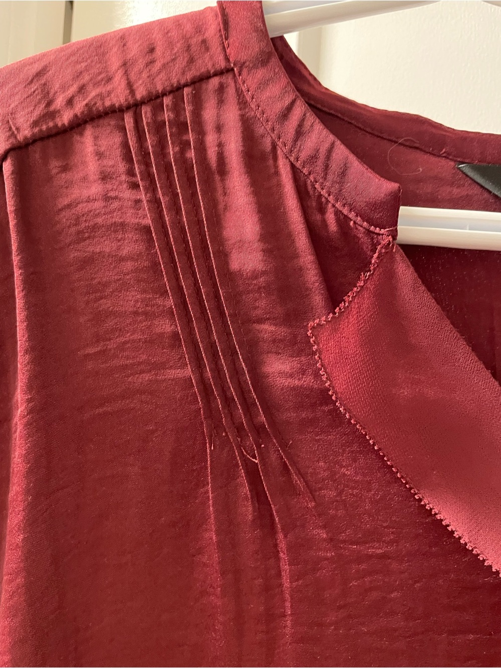 Simply Vera Vera Wang Brick Red V-Neck Long-Sleeve Blouse - Picture 5 of 7